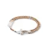 Rosenkranz Armband Rosalet von Ghirelli in Rosegold und Silber mit Kristallbesatz.