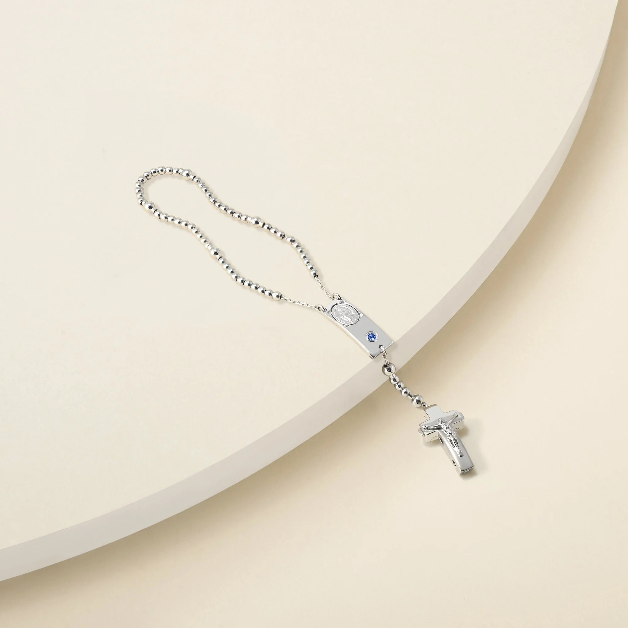 Rosenkranz Rosalet Mini Me Silber mit blauen Zirkon