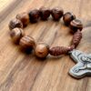Walnussperlen von geschlossenen 10er Rosenkranz
