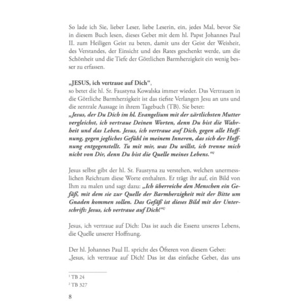 Seite 8 vom Buch "Der Rosenkranz zur göttlichen Barmherzigkeit"