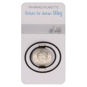 Christophorus-Fahrrad-Plakette für Lenker – Schutz für deinen Weg