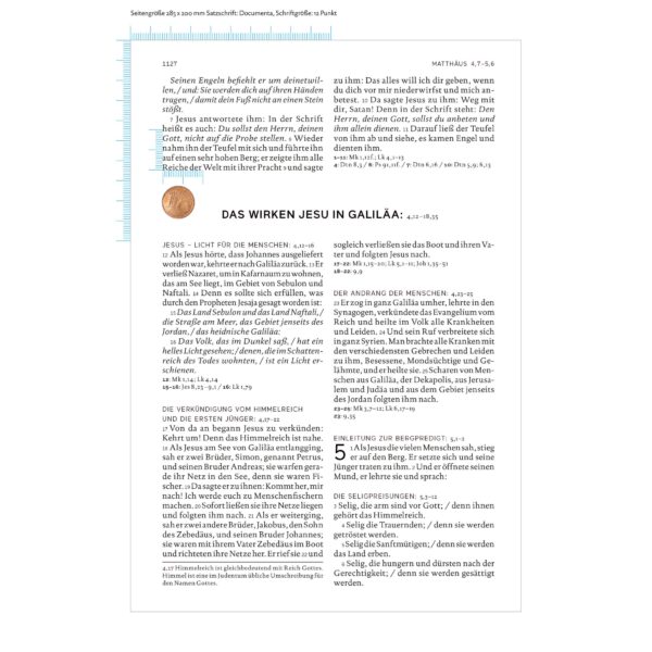 Beispielseite mit Schriftgröße 12 Punkt - das neue Testament und die Psalmen Einheitsübersetzung