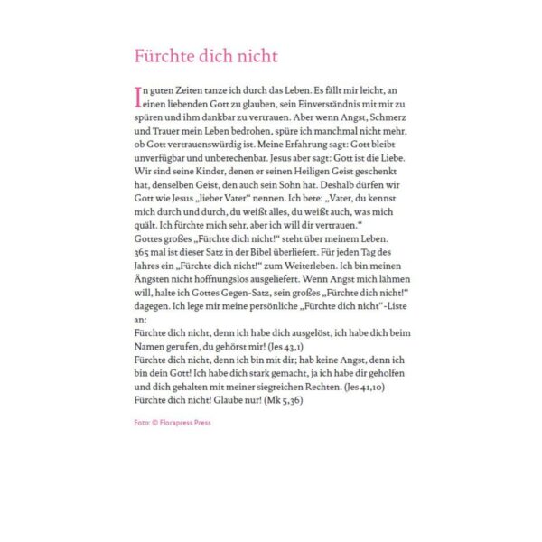 Impulstext "Fürchte dich nicht" der Hausbibel von Bianka Bleier
