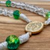 Goldfarbene wundertätige Medaille als Mittelstück des Schönstatt Rosenkranzes