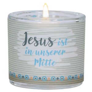 Glaswindlicht zur Erstkommunion – Jesus ist in unserer Mitte