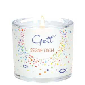 Glaswindlicht zur Taufe – Gott segne dich