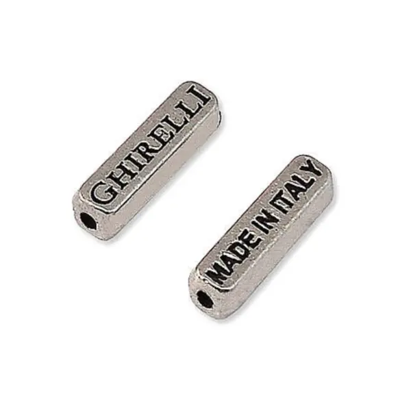 Ghirelli Markenplättchen am Olivenholz-Rosenkranz für Männer, Made in Italy