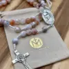Rosenkranz Medjugorje Feuerachat mit Geschenkbeutel der Rosenkranz Werkstatt