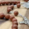 Benediktuskreuze am Rosenkranz Medjugorje Goldfluss mit Benediktusmedaille