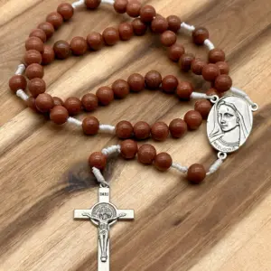 Rosenkranz Medjugorje – Goldfluss – Einzelstück