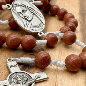 Rosenkranz Medjugorje – Goldfluss – Einzelstück